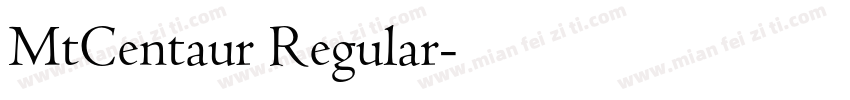MtCentaur Regular字体转换
